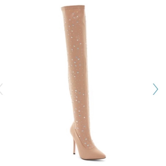 Chase + Chloe Shoes - Chase + Chloe Nude Thigh High. Boot / Sz 7